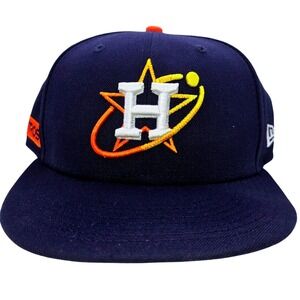 Houston Astros New Era 59FIFTY Fitted Hat 7 3/4 Navy Blue Retro Logo MLB Cap